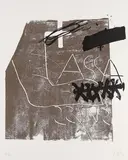 Ohne Titel (Assassins) by Antoni Tàpies, 1974, Lithograph in colours, sold Jul 2007
