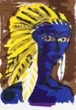 Rainer Fetting, Indianer, 1992, Silkscreen in colours
