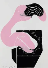 Axel Knopp, 3 Bll.: Abstrakte Kompositionen, 1967, Silkscreen in colours