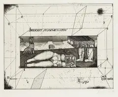 Uwe Bremer, Paraphrasen, 1973, Etching
