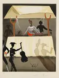 Außerhalb der Arena: Die Obstverkäuferin by Salvador Dalí, 1970, Lithograph in colours, sold Jul 2007