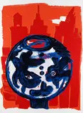 Rainer Fetting, N.Y. Fishbowl, 1989, Silkscreen in colours