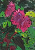 Lothar Malskat, Sonnenblumen, 1980, Gouache