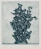 Mark Tobey, Liberation, 1973, Etching and aquatint in colours