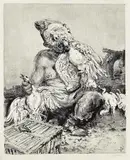 A. Paul Weber, 3 Bll.: Der Fresser. Komplizen (I). Der Wissenschaftler, 1969, Lithograph
