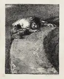 A. Paul Weber, 3 Bll.: Der Gefangene (Der Brief). In bona fide. Über die Mauer, 1966, Lithograph