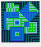 Abstrakte Komposition by Victor Vasarely, 1970, Silkscreen in colours, sold Jul 2007
