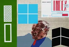 Kenneth Rexroth by Ronald B. Kitaj, 1969, Silkscreen in colours, sold Jul 2007