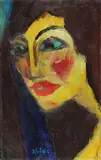 Emil Nolde, Nadja, 1919, Oil on canvas