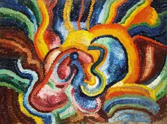 Wilhelm Morgner, Astrale Komposition XVI, 1912, Oil
