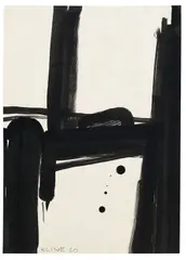 Franz Kline, Study for "Black and White No. 2", 1960, Brush and India ink drawing