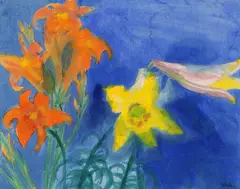 Emil Nolde, Lilien (rot und gelb), 1930, Watercolour