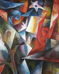 Arnold Topp, O.T. - Rot und Blau, 1918, Oil