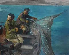 Fischer im Boot by Max Pechstein, 1927, Oil on canvas, sold Jun 2007