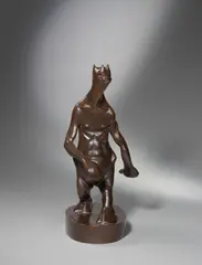 Thomas Theodor Heine, Gehender Teufel, 1904, Bronze