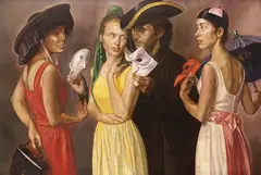 Gregorio Sciltian, Maskerade, 1930, Oil on canvas