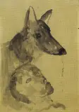 Rosemarie Trockel, Ohne Titel (Kopf und Hund)
