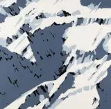 Gerhard Richter, Schweizer Alpen I, 1969, 5 Farbserigraphien, jeweils auf festem glatten Papier