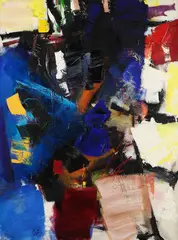 Bruit coupable by Jean Miotte, 1961, Oil on canvas, sold Jun 2007
