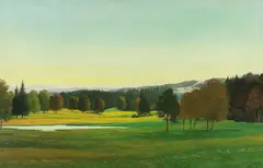 Landschaft bei Aibling by Georg Schrimpf, 1931, Oil on canvas, sold Jun 2007