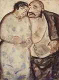 Jüdisches Paar by Christian Rohlfs, 1918, Watercolour, sold Jun 2007