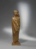 Frau im Wind by Ernst Barlach, 1931 (Entwurf), Bronze, hellbraun patiniert, sold Jun 2007