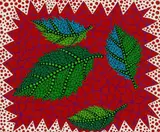 Ochiba (The fallen leaves) by Yayoi Kusama, 1989, Acrylic on canvas, sold Jun 2007