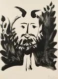 Faune souriant by Pablo Picasso, Vallauris, 10 March 1948, Lithograph, sold Jun 2007
