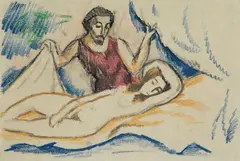 Aus einem Märchen by August Macke, 1912, Coloured chalk, sold Jun 2007