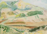 Sommerlandschaft (Eichsfeld) by Erich Heckel, 1937, Watercolour, sold Jun 2007