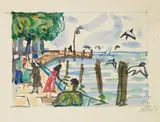 Uferpromenade am Bodensee by Otto Dix, 1954, Watercolour, sold Jun 2007