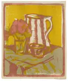 Stilleben by Ernst Ludwig Kirchner, 1907, Woodcut in colours, sold Jun 2007