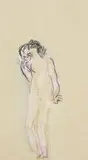 Auguste Rodin, Nu féminin au masque, 1890, Watercolour
