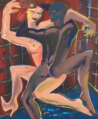 Synkope by Elvira Bach, 1986, Acrylic on canvas, sold Jun 2007