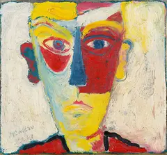 Mikhail Menkov, Kopf, 1921, Oil on canvas
