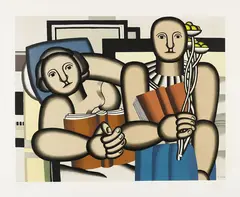 La Lecture by Fernand Léger, 1924, Lithograph in colours, sold Jun 2007
