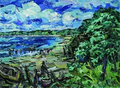 Franz Frank, Sommertag an der Ostsee, 1970, Oil on canvas