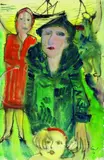 Pol (Paul Ernst Karl) Cassel, Dame mit zwei Kindern, 1926, Watercolour