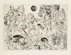 Auferstehung by Max Beckmann, 1918, Drypoint, sold Jun 2007