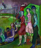 Karoline Wittmann, Verkäuferin im Zirkus, 1958, Oil on canvas