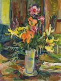 Wolfgang von Websky, Blumenstillleben, 1960, Oil on canvas