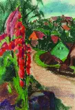 Käthe Loewenthal, Sommer im Dorf, 1920, Pastel