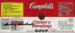 Andy Warhol, Campbell's Soup Can Label: Chicken'n Dumplings, 1960, Offset in colours