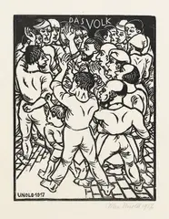 Diverse Künstler, 3 Bll.: Figürliche Kompositionen, 1917, Woodcut