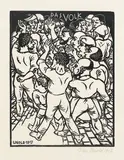 Diverse Künstler, 3 Bll.: Figürliche Kompositionen, 1917, Woodcut