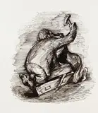 A. Paul Weber, 2 Bll.: Das letzte Pferd. Beim Schließen eines Sarges