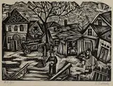 Ilya (Izrael) Schor, 5 Bll. aus dem jüdischen Alltagsleben, 1940, Woodcut