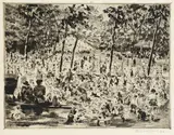 Paul Paeschke, Kinderspielplatz, 1920, Drypoint