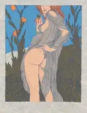 Ernst Fuchs, Eva, 1980, Silkscreen in colours