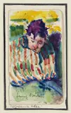 Heinz Baden, Schlafende Alte, 1920, Watercolour